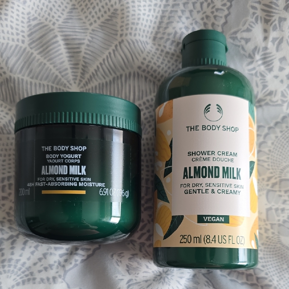 The Body Shop Almond Milk Body Yogurt and Shower Cream Set